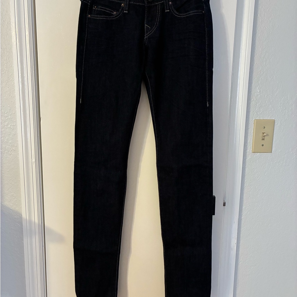 True Religion Women’s Size 26 Black Button Accent Denim